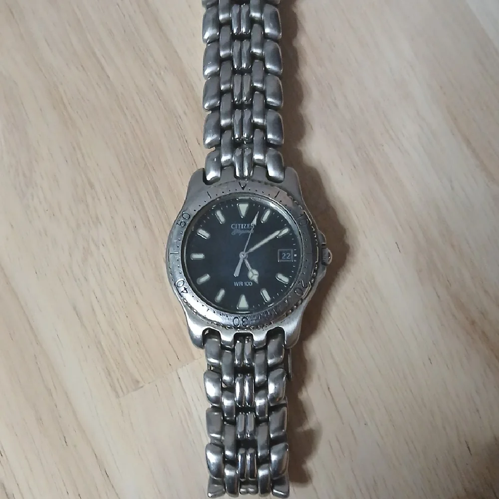Citizen Silver Watch with Black Dial
